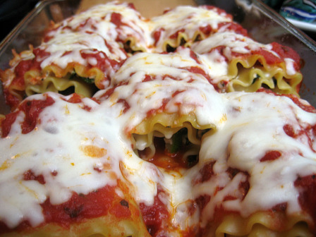 Veggie Lasagna Rolls | bakin' and eggs